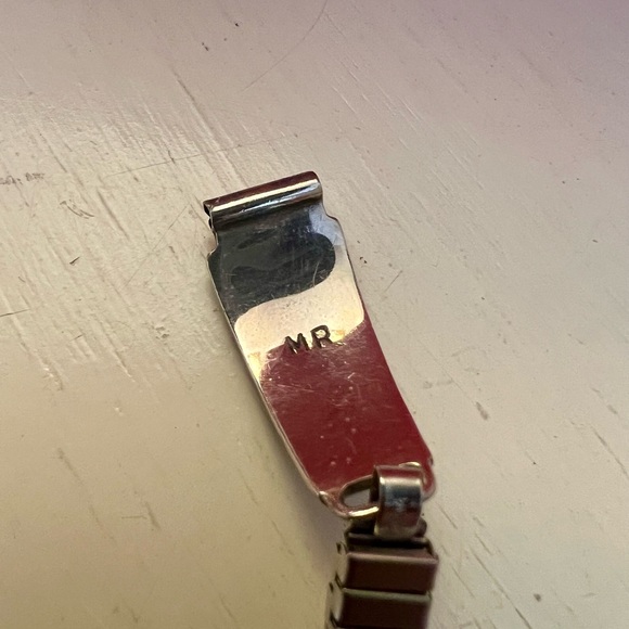 Multicolored Signed Turquoise Inlay Stone Watch Cuff - Picture 10 of 10